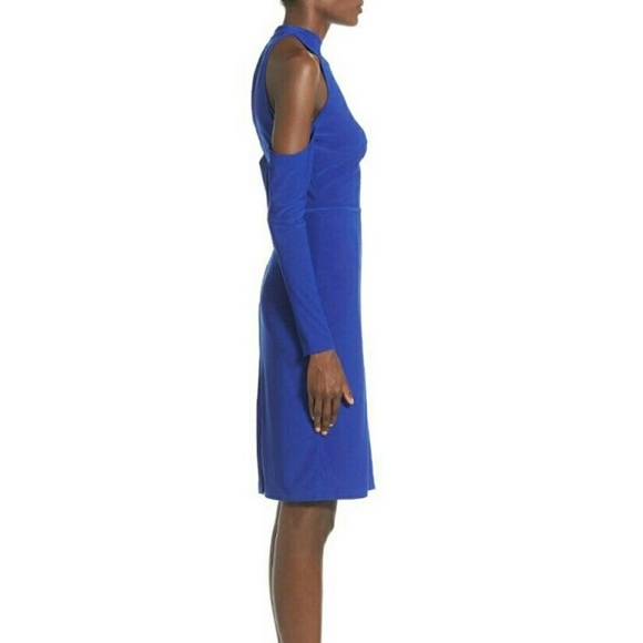 IEENA for Mcduggal Cold Shoulder, halter neck dress - Picture 3 of 5